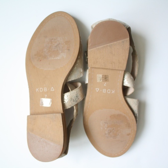 ANTHROPOLOGIE Kelsi Dagger Sydney Metallic Sandals - Picture 5 of 6
